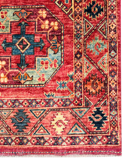 Ersari Turkmen hall runner, natural vegetable dyes, very durable 368x84 cm | Rug# 27255