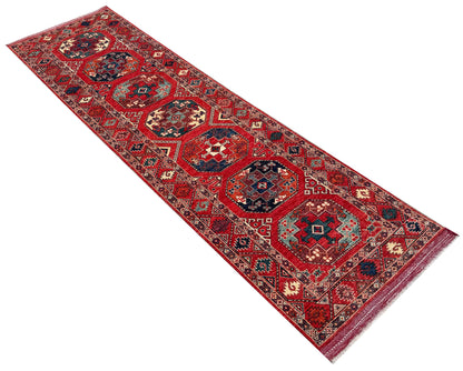 Ersari Turkmen, Khiva-Uzbekistan, natural vegetable dyes 300x84cm |  Rug# 27250