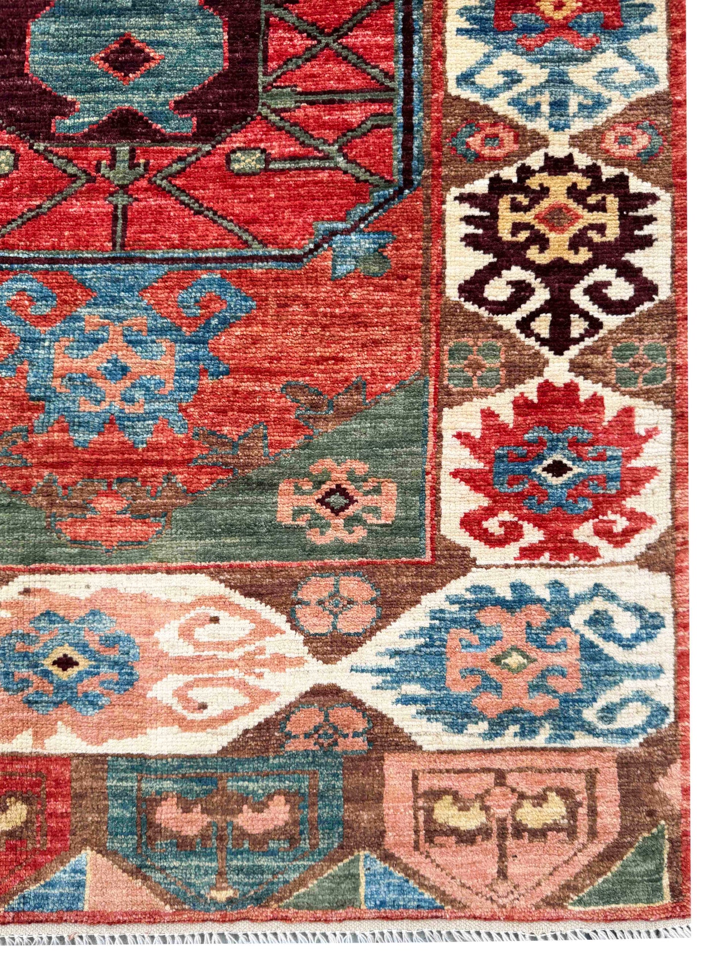 Turkmen weave Afghan, 19th c Caucasian inspired 180x121cm | Rug# 27257