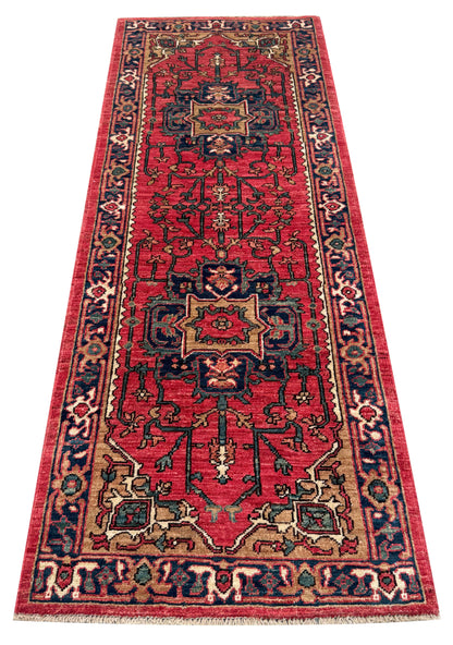 Turkmen weave Afghan, 19th century Serapi desing 176x66 cm | Rug# 27258
