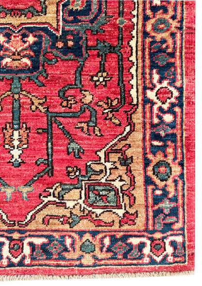 Turkmen weave Afghan, 19th century Serapi desing 176x66 cm | Rug# 27258