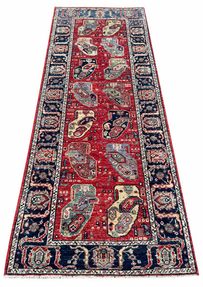 Turkmen weave Afghan, 19th century Caucasian Paisley design,  176x66 cm | Rug# 27259