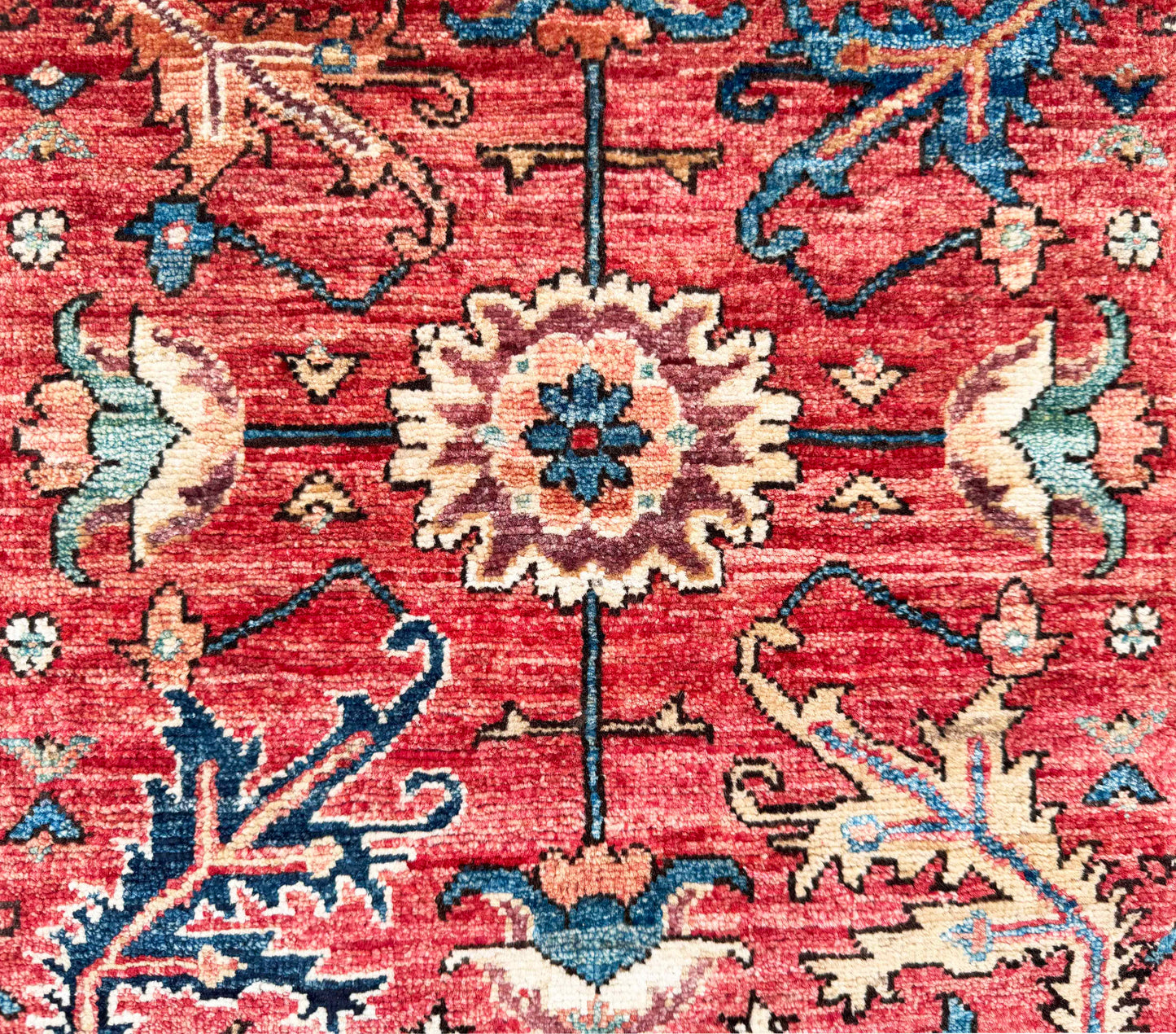 Turkmen weave Afghan, 19th. c Heriz design 184x63 cm | Rug# 27260