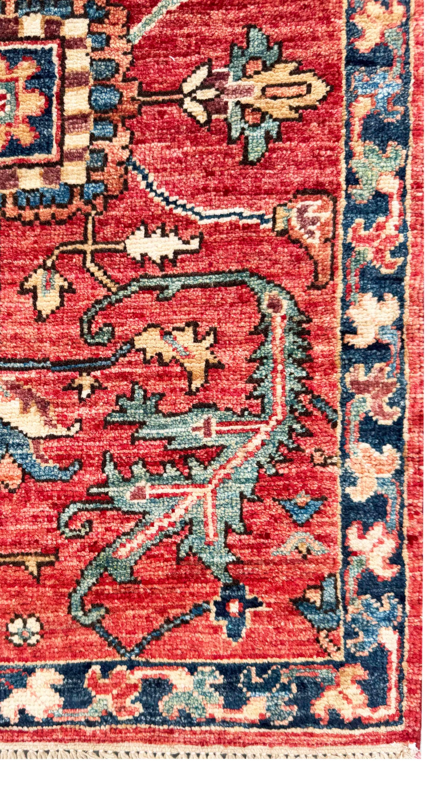 Turkmen weave Afghan, 19th. c Heriz design 184x63 cm | Rug# 27260