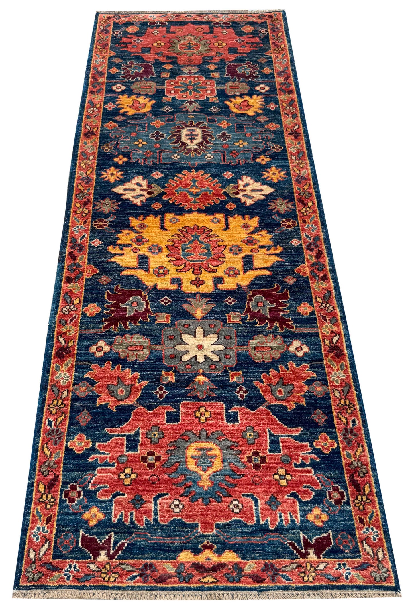 Turkmen weave Afghan, Safavid guls  196x67cm | Rug# 27262