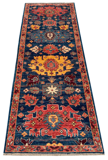 Turkmen weave Afghan, Safavid guls  196x67cm | Rug# 27262