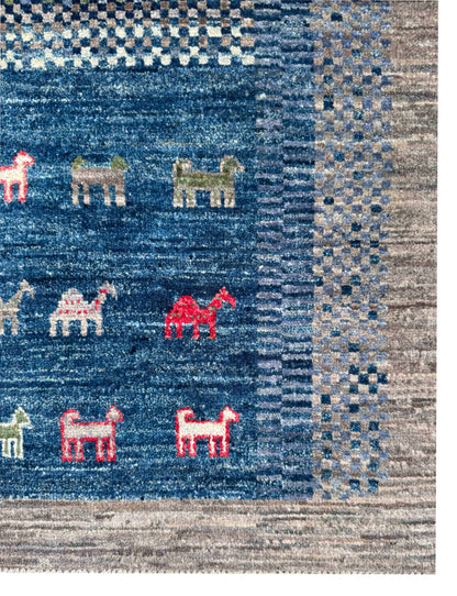 Turkmen weave Afghan,  Gabbeh design  173x69cm | Rug# 27264