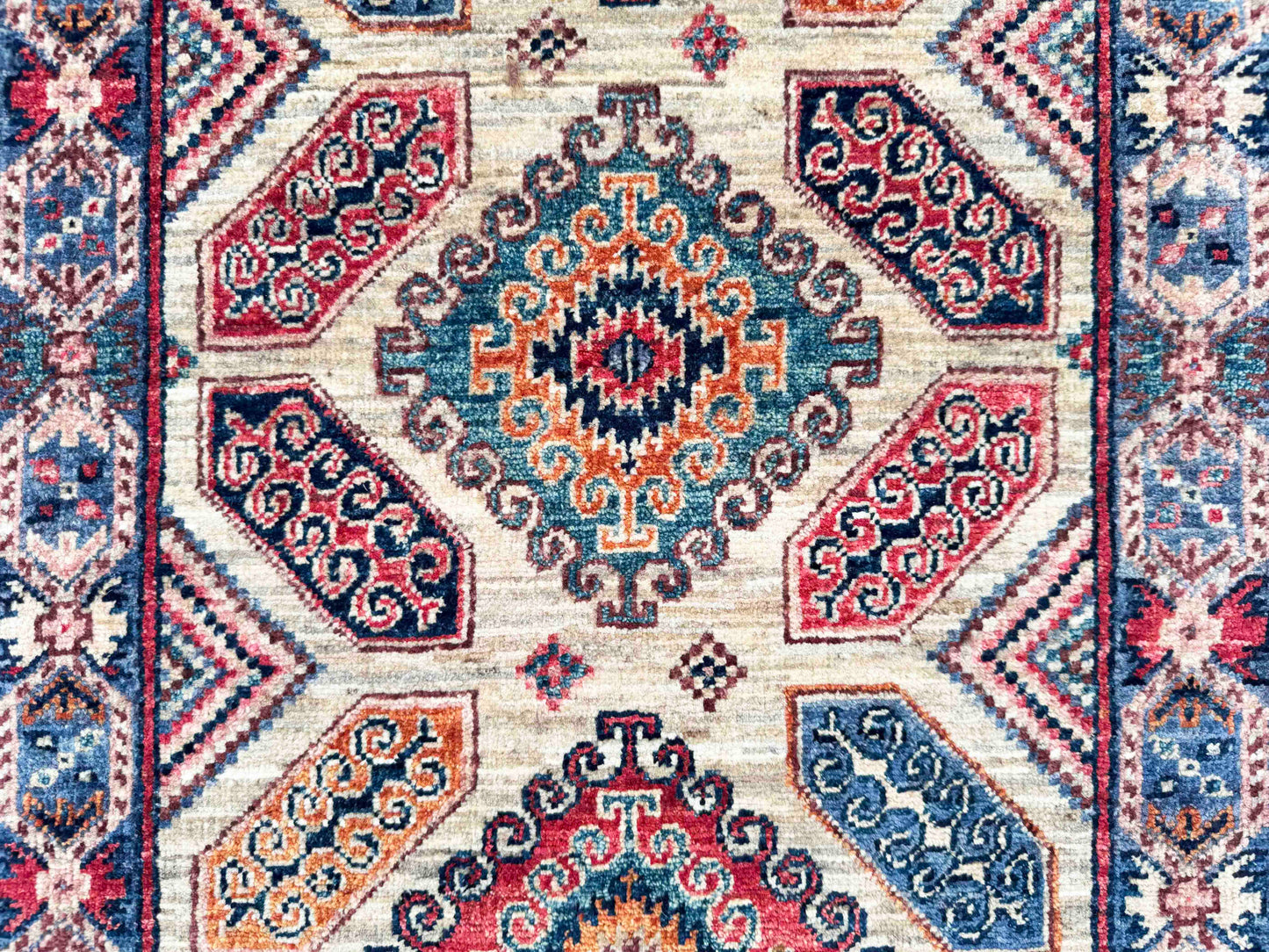 Turkmen weave Afghan, 19th.c Caucasian inspired 243x73 cm | Rug# 27266