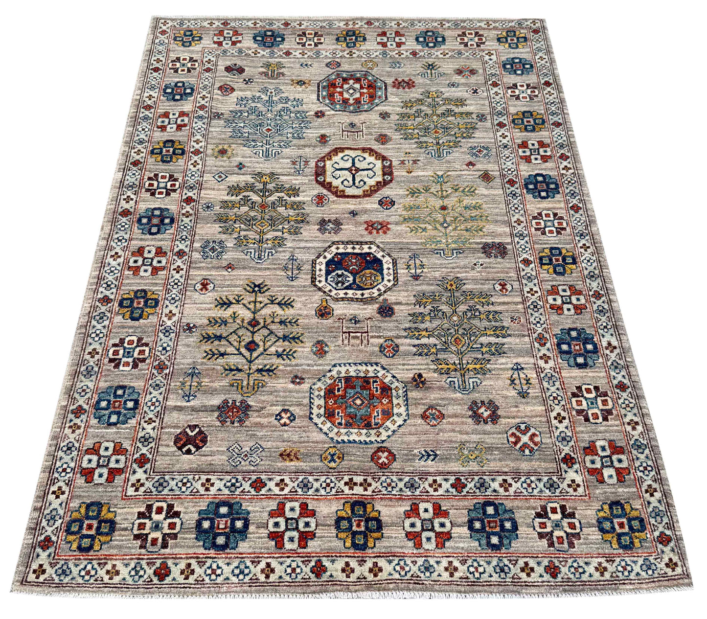 Turkmen weave Afghan, 19th century Caucasian inspired 178x122cm | Rug# 27272