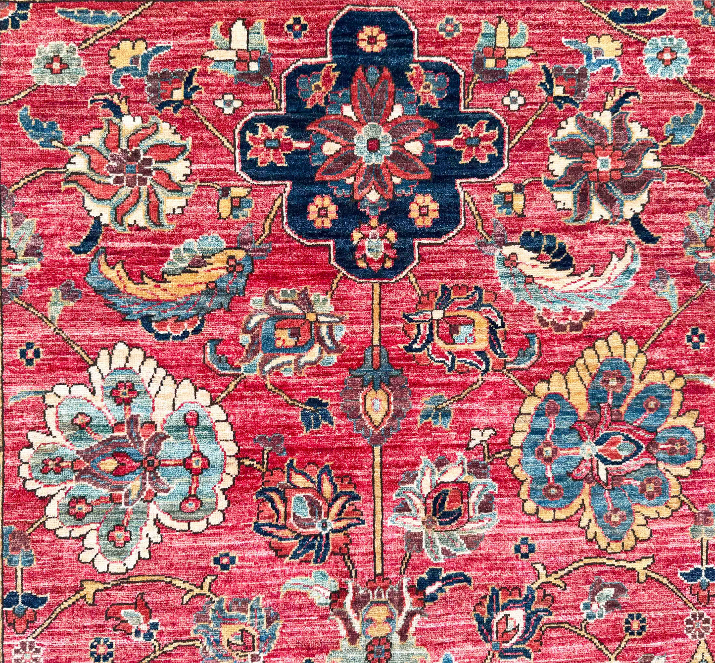 Turkmen weave Afghan , 17th century Safavid design 222x215cm | Rug# 27275