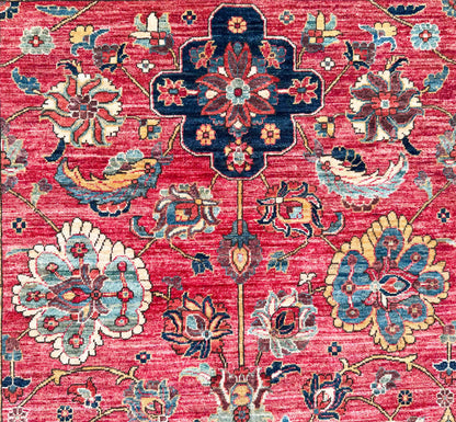 Turkmen weave Afghan , 17th century Safavid design 222x215cm | Rug# 27275