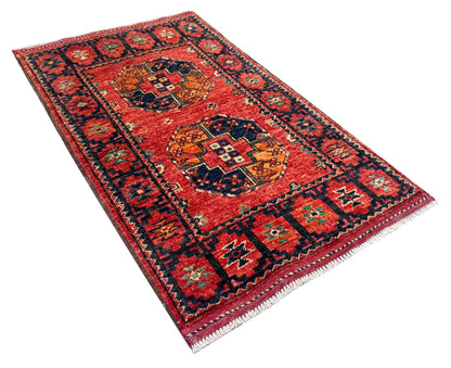 Ersari Turkmen, 12th century Temirdshin Gol inspired 96 x61 cm | Rug# 27276