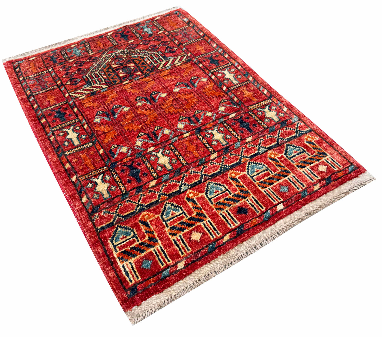 Ersari Turkmen prayer rug, Uzbekistan 88x62cm | Rug# 27277