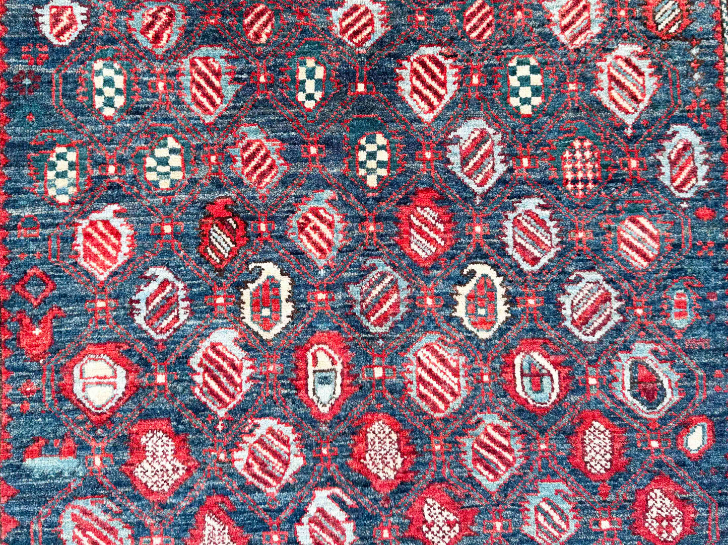 Turkmen weave Afghan, 19th century Caucasian prayer inspired 157x127 cm | Rug# 27278