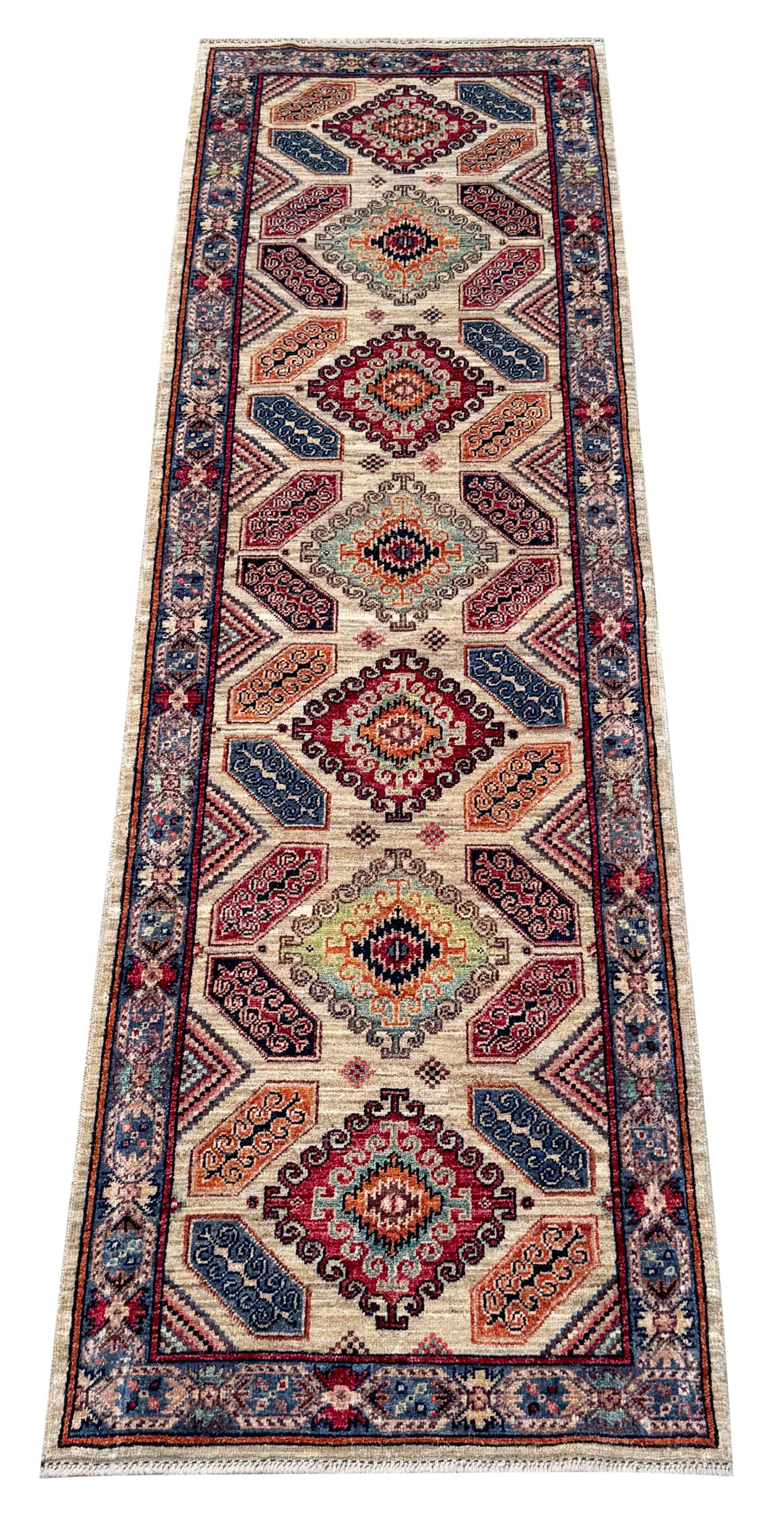 Turkmen weave Afghan, 19th century Caucasian design  245x77cm | Rug# 27280