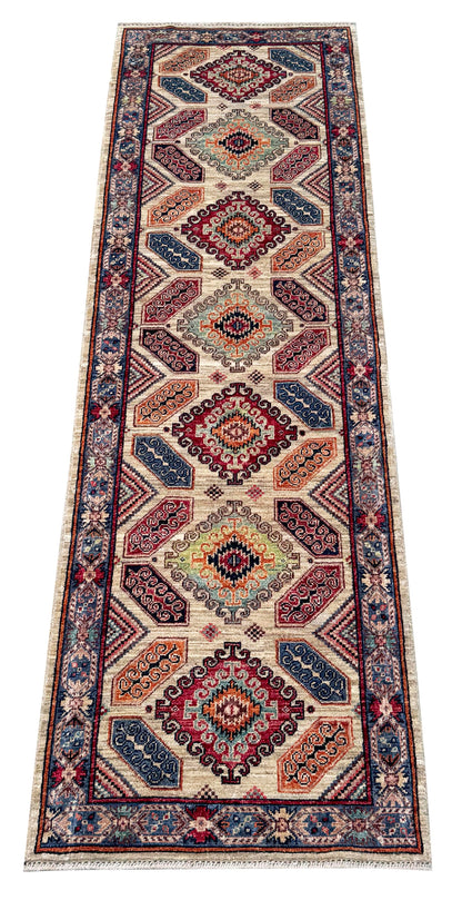 Turkmen weave Afghan, 19th century Caucasian design  245x77cm | Rug# 27280