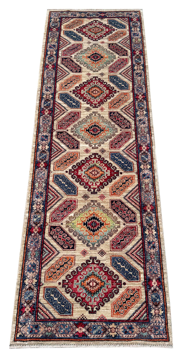 Turkmen weave Afghan, 19th century Caucasian design  245x77cm | Rug# 27280