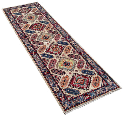 Turkmen weave Afghan, 19th century Caucasian design  245x77cm | Rug# 27280