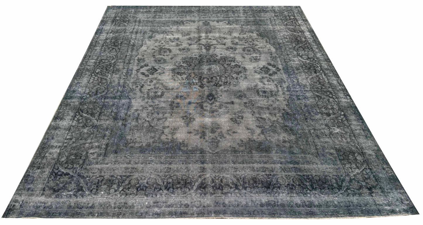 Persian vintage and distressed Overdyed Kerman 371x297cm | Rug# 27281