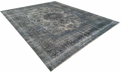 Persian vintage and distressed Overdyed Kerman 371x297cm | Rug# 27281