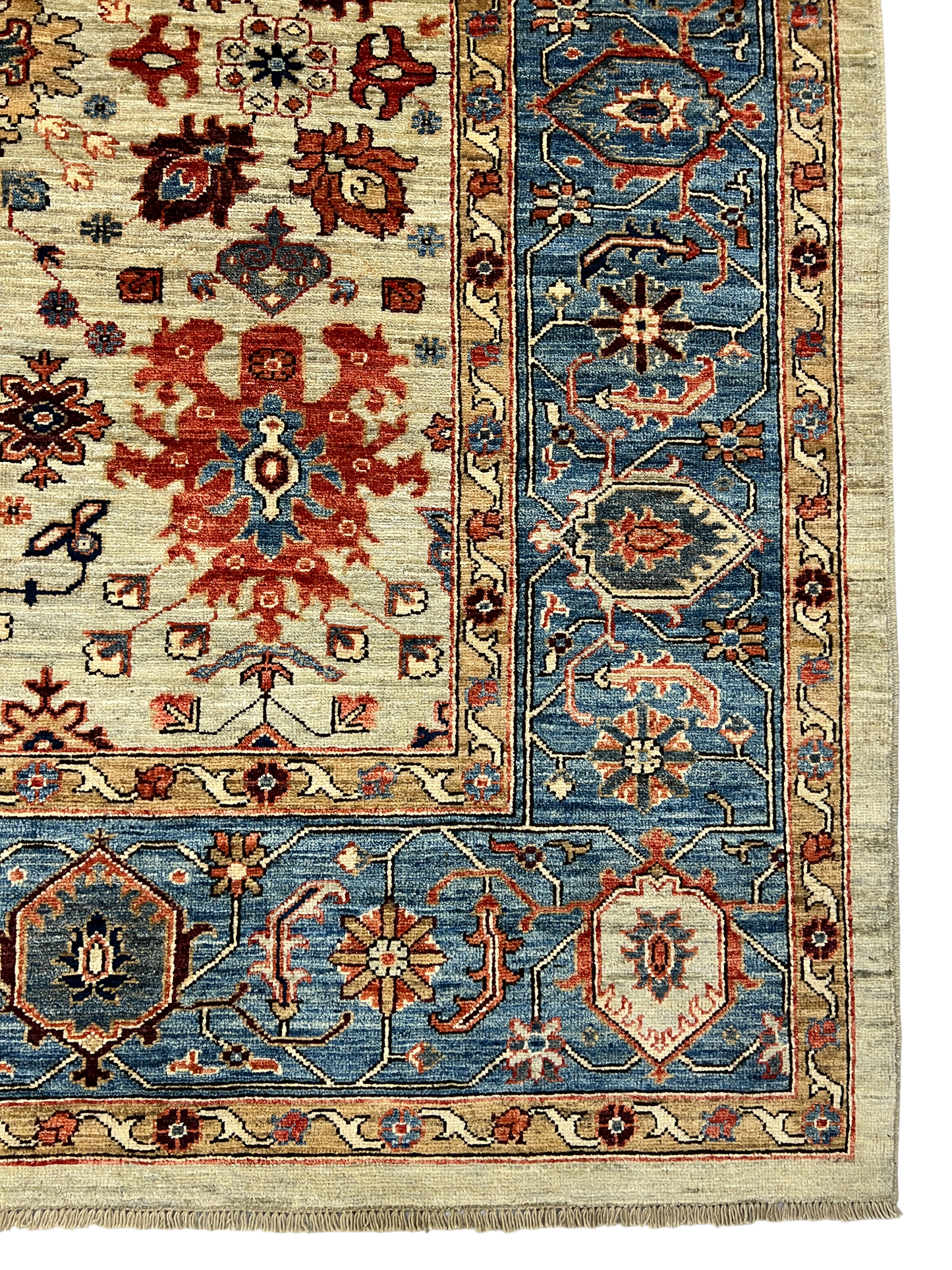 Afghan Turkmen weave, 18th century Oushak design, 300×253 cm | Rug# 27283