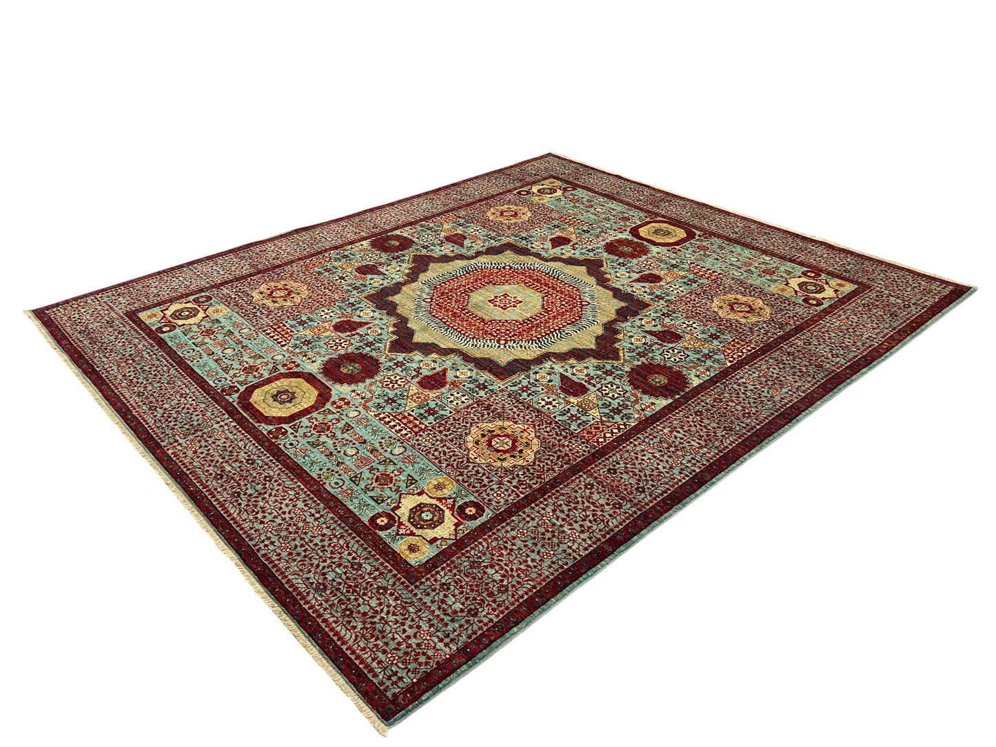 Turkmen weave Afghan, 15th century Mamluk design  291x24 cm | Rug# 27284