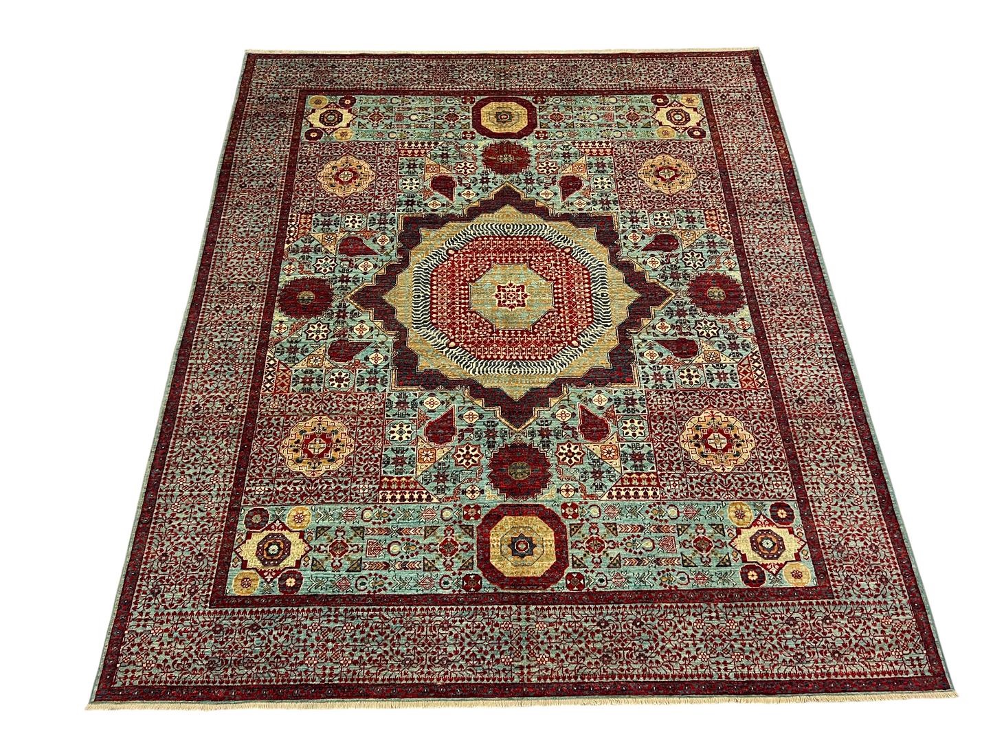 Turkmen weave Afghan, 15th century Mamluk design  291x24 cm | Rug# 27284