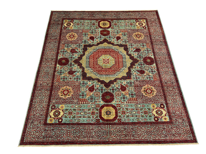 Turkmen weave Afghan, 15th century Mamluk design  291x24 cm | Rug# 27284