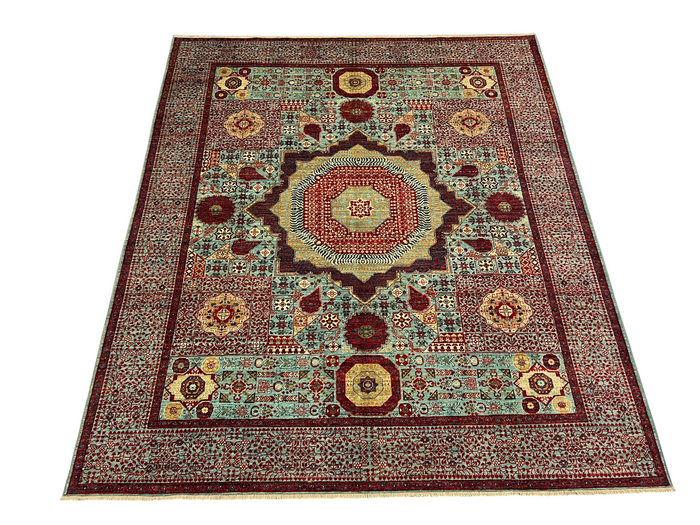 Turkmen weave Afghan, 15th century Mamluk design  291x24 cm | Rug# 27284