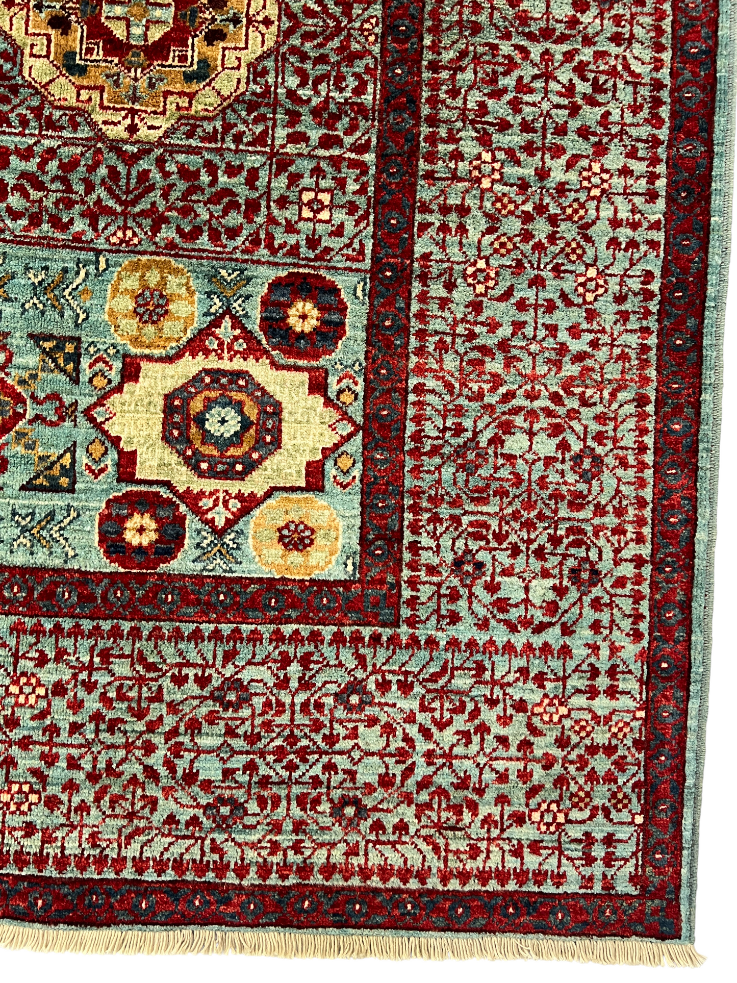 Turkmen weave Afghan, 15th century Mamluk design  291x24 cm | Rug# 27284
