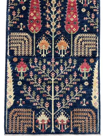 Turkmen weave Afghan, 16th century Safavid design  400x85cm |  Rug# 27286
