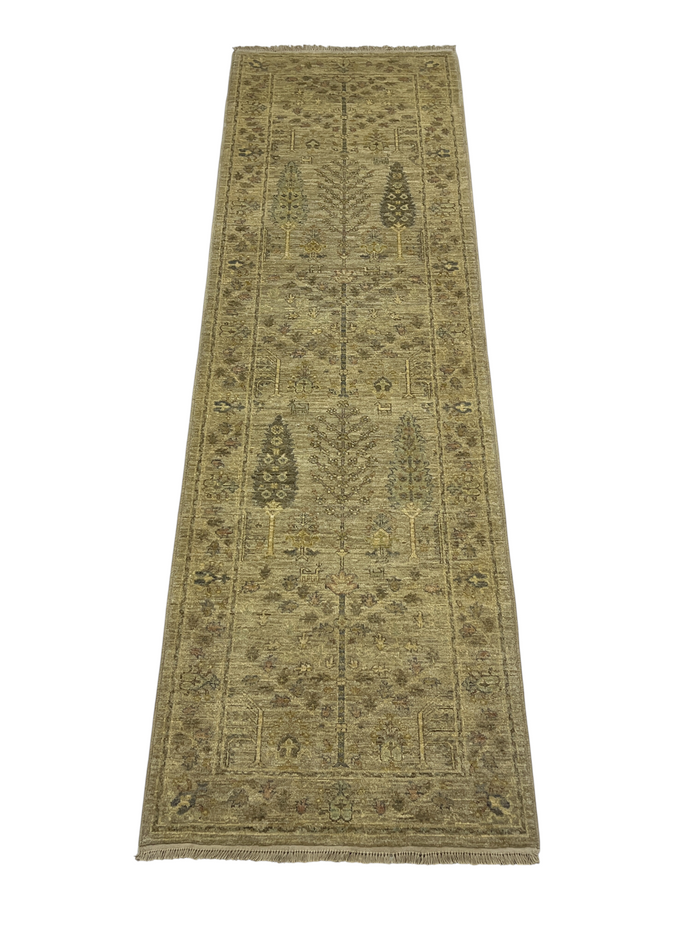 Turkmen weave Afghan, 17th century Safavid design 297x85 cm | Rug# 27288