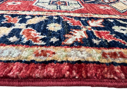 Turkmen weave Afghan, Caucasian Lotus design 150x101 cm | Rug# 27294