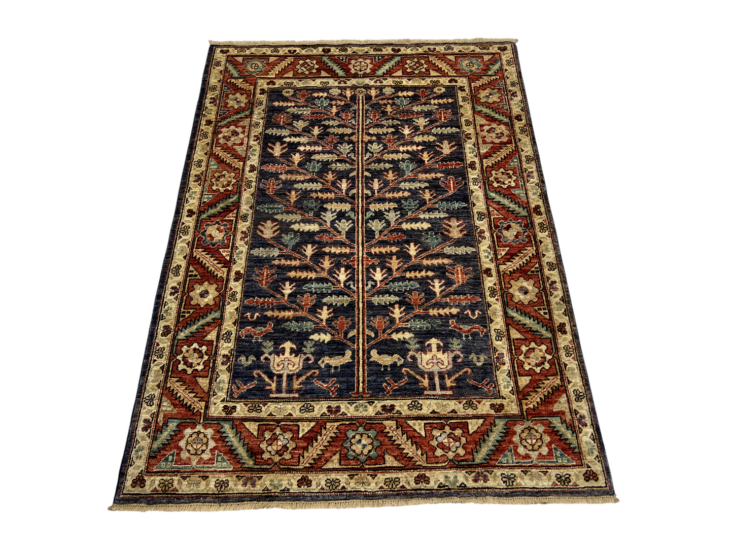 Turkmen weave Afghan, 19th.c Caucasian design 184x131 cm | Rug# 27295