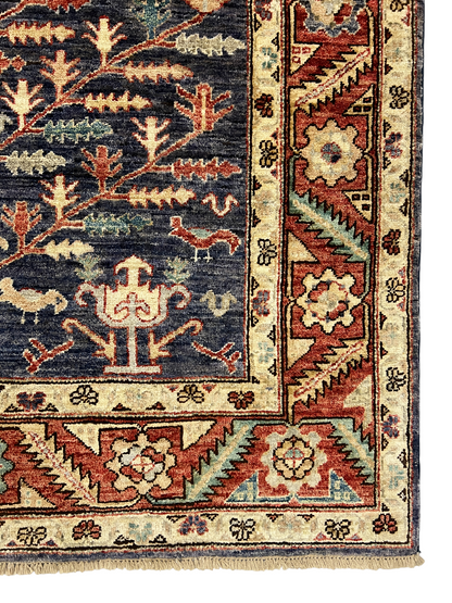 Turkmen weave Afghan, 19th.c Caucasian design 184x131 cm | Rug# 27295