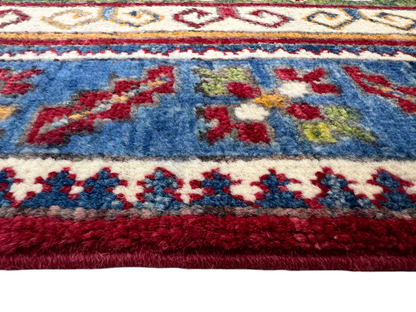 Chechen weave Afghan, 19th.c Kazak design  144x99 cm | Rug# 27296