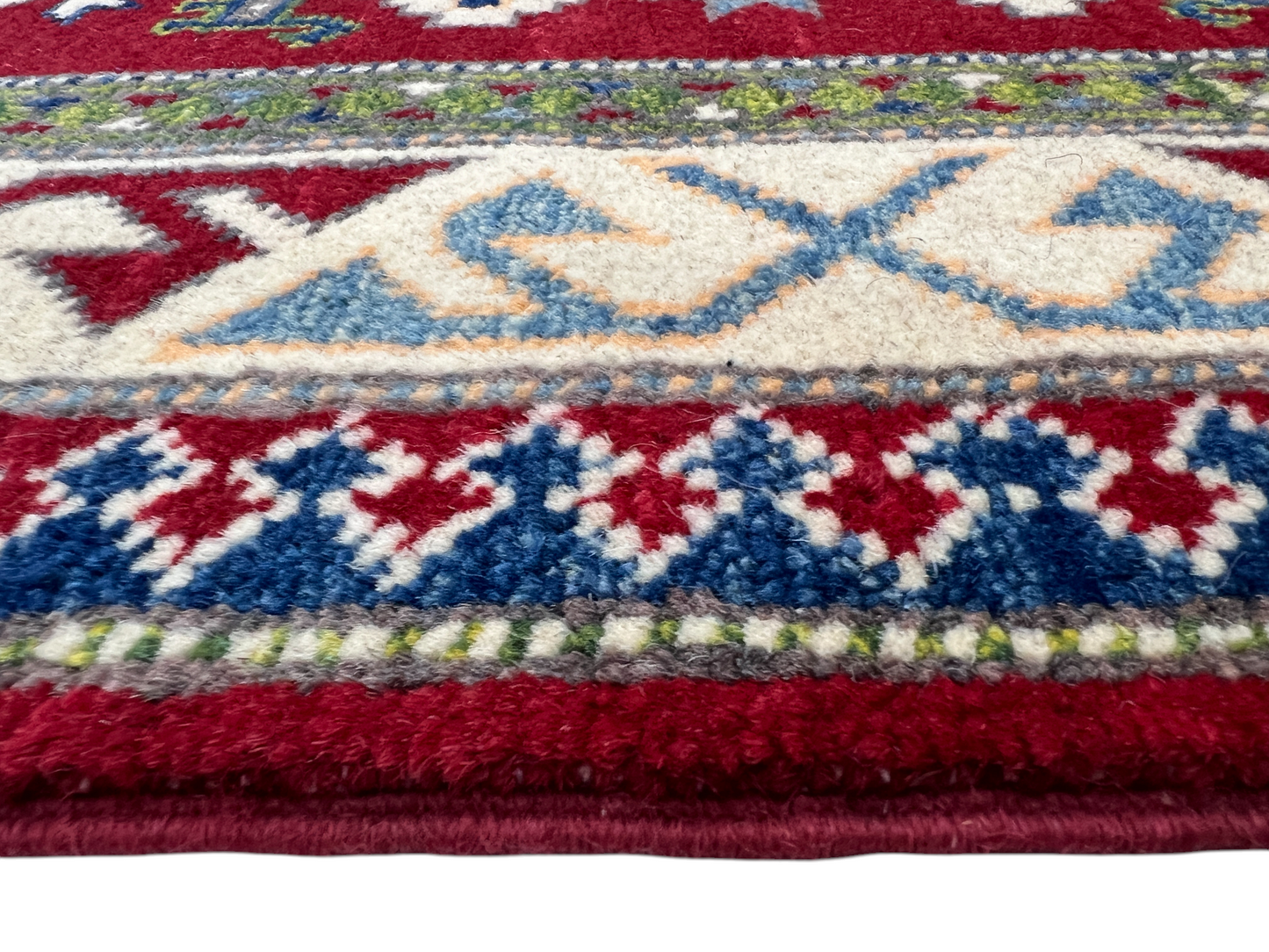 Chechen weave Afghan, 19th.c Kazak design 178x120 cm | Rug# 27297