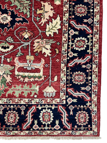 Turkmen weave Afghan, 19th.c Heriz design  235x181 cm | Rug# 27300