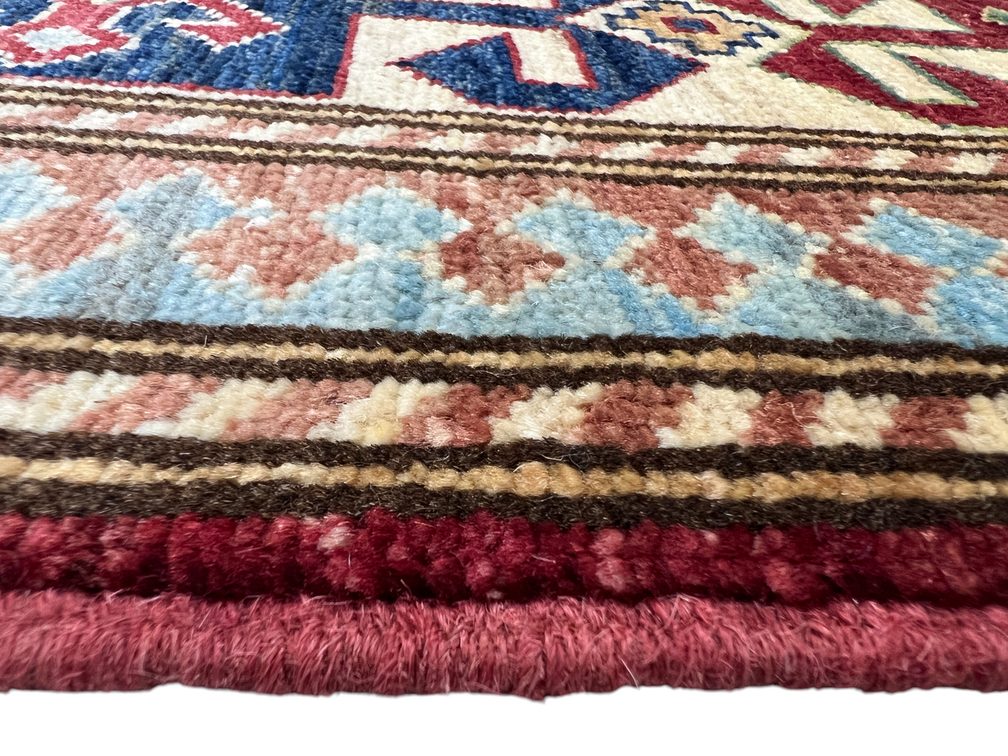 Chechen weave Afghan, 19th.c Kazak design 237x170 cm | Rug# 27301