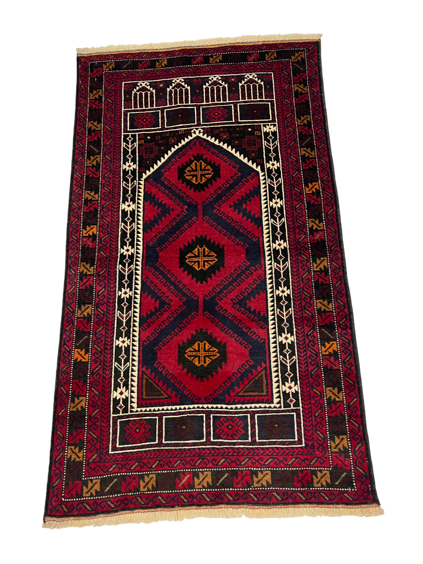 Nomadic Balouch Prayer, Afghanistan 142x83 cm | Rug#27302