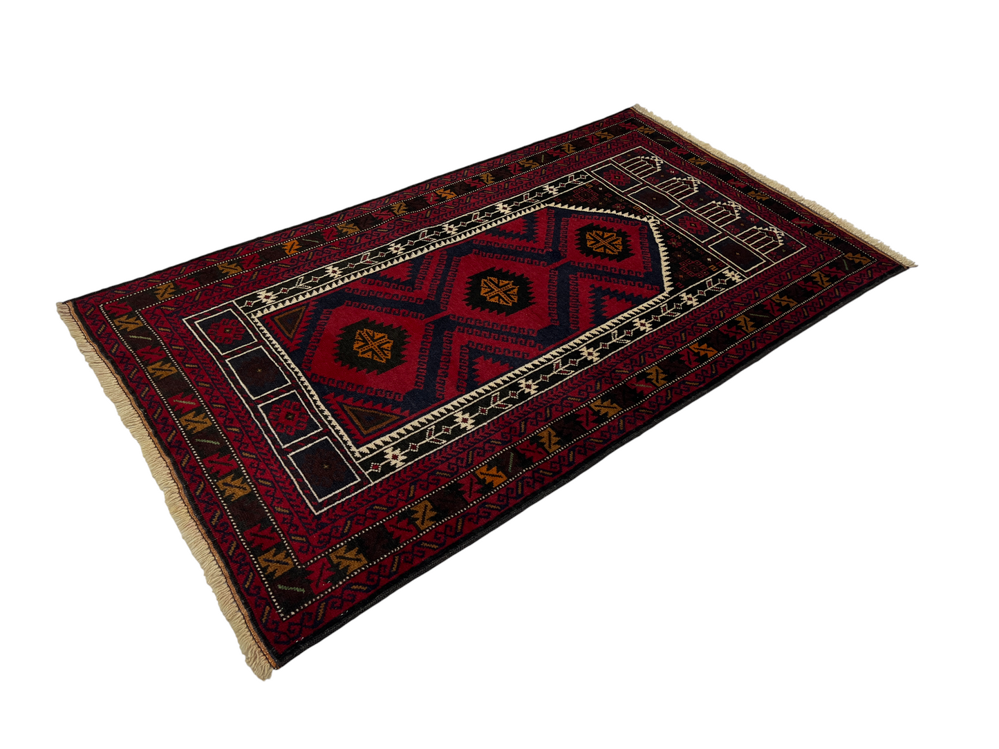 Nomadic Balouch Prayer, Afghanistan 142x83 cm | Rug#27302