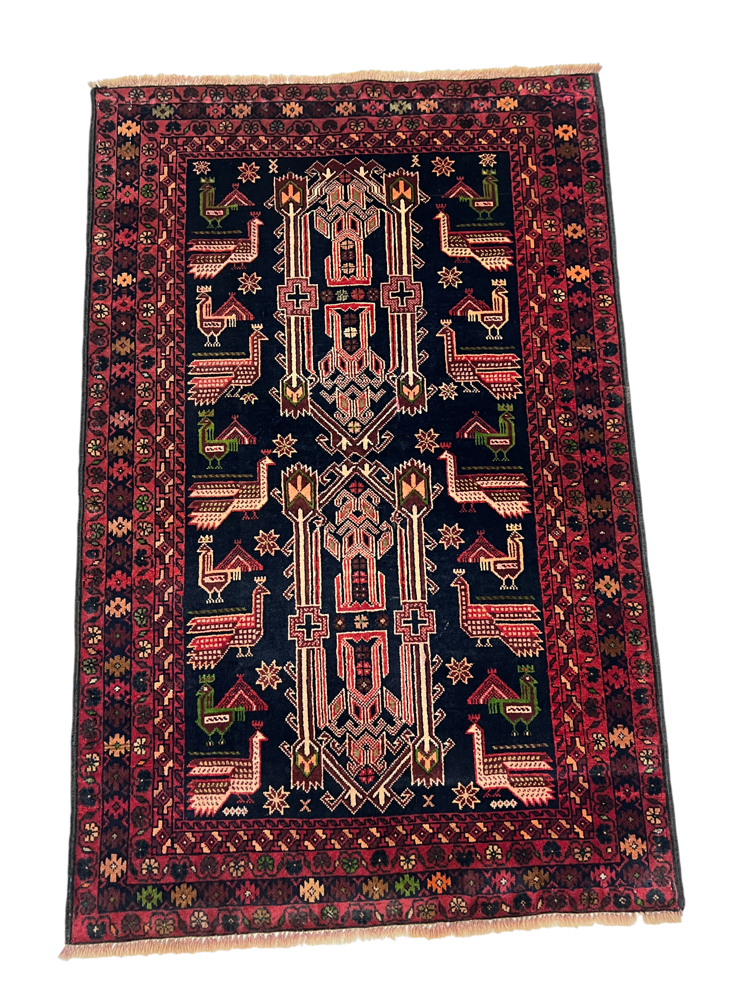 Nomadic Balouch prayer rug, circa 1960, Mashwani area Afghan 134x88 cm | Rug#27303