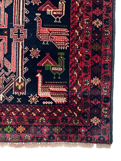 Nomadic Balouch prayer rug, circa 1960, Mashwani area Afghan 134x88 cm | Rug#27303
