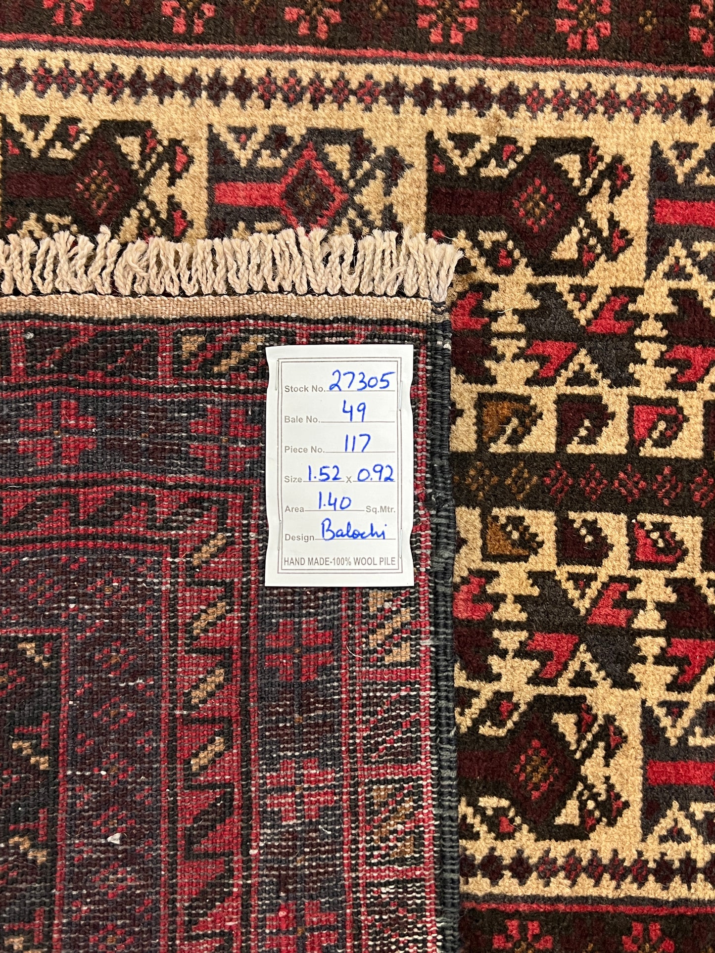 Balouch prayer rug 152×92 cm | Rug# 27305