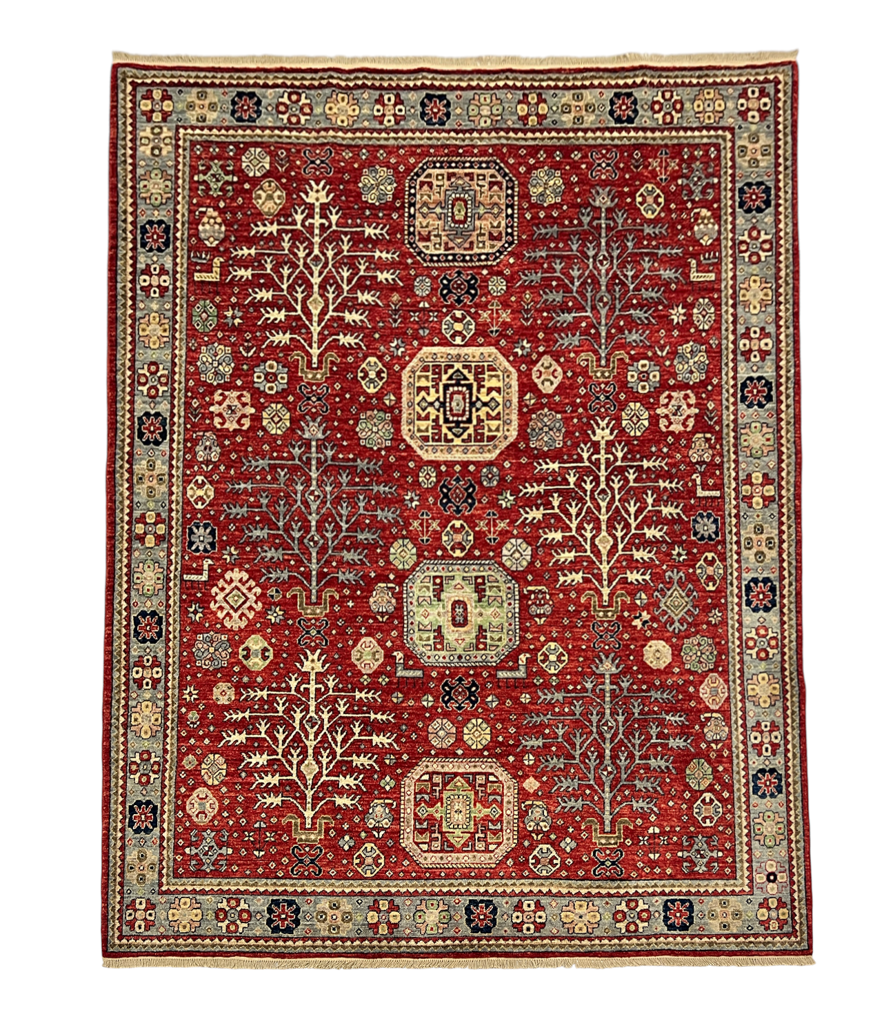 Hand knotted Afghan Turkmen weave rug 249×200 cm | Rug# 27307