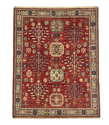 Hand knotted Afghan Turkmen weave rug 249×200 cm | Rug# 27307