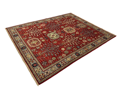 Hand knotted Afghan Turkmen weave rug 249×200 cm | Rug# 27307