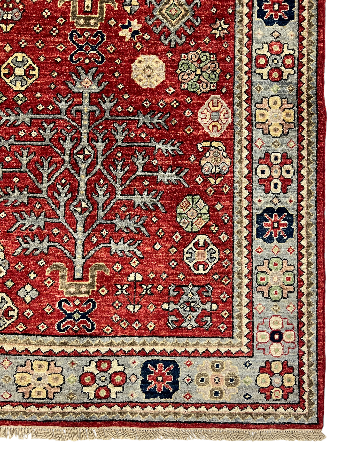 Hand knotted Afghan Turkmen weave rug 249×200 cm | Rug# 27307