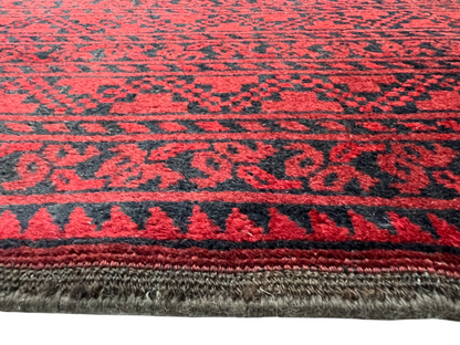Hand knotted vintage Ersari Turkmen rug 280×202 cm | Rug# 27309