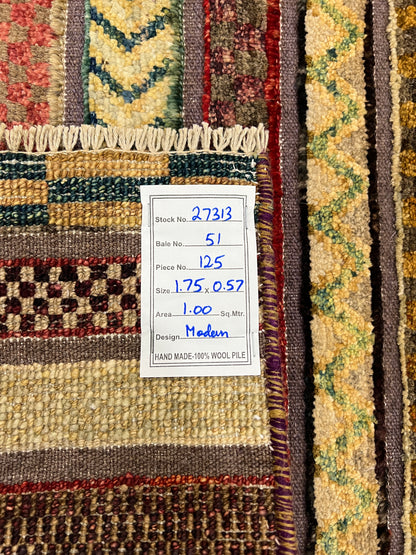 Souf weave modern designer rug , Afghan 175x57 cm | Rug# 27313